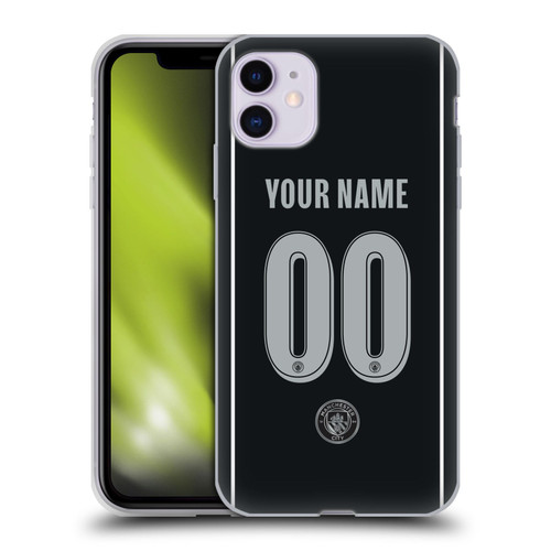 Custom Customised Personalised Manchester City Man City FC 2025/26 Badge Kit Away Soft Gel Case for Apple iPhone 11