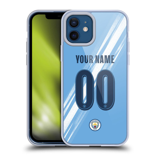 Custom Customised Personalised Manchester City Man City FC 2025/26 Badge Kit Home Soft Gel Case for Apple iPhone 12 / iPhone 12 Pro