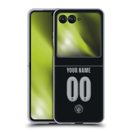 Custom Customised Personalised Manchester City Man City FC 2025/26 Badge Kit Away Soft Gel Case for Motorola Razr 40 Ultra / Razr+ 2023