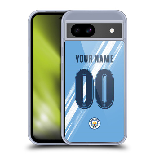 Custom Customised Personalised Manchester City Man City FC 2025/26 Badge Kit Home Soft Gel Case for Google Pixel 8a