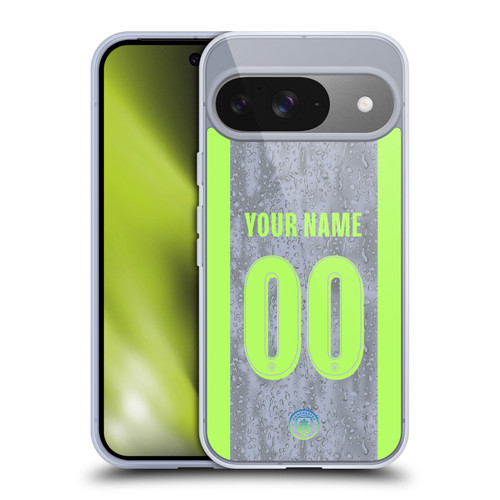 Custom Customised Personalised Manchester City Man City FC 2025/26 Badge Kit Third Soft Gel Case for Google Pixel 9 / Pixel 9 Pro