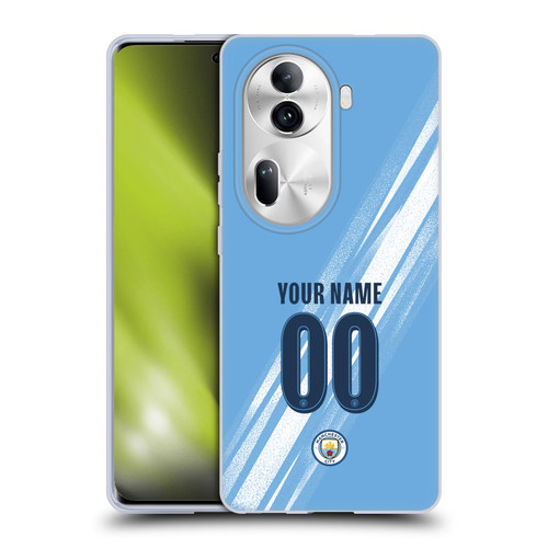 Custom Customised Personalised Manchester City Man City FC 2025/26 Badge Kit Home Soft Gel Case for OPPO Reno11 Pro