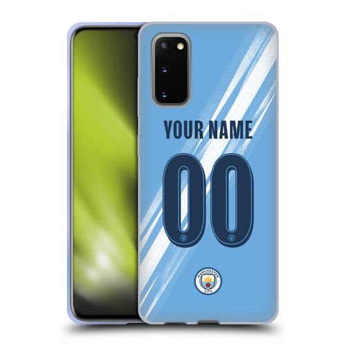 Custom Customised Personalised Manchester City Man City FC 2025/26 Badge Kit Home Soft Gel Case for Samsung Galaxy S20 / S20 5G