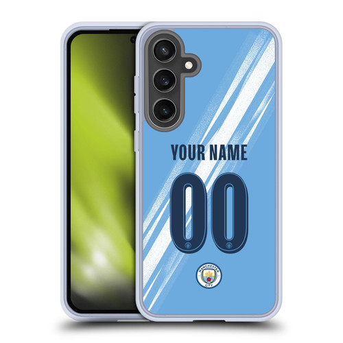 Custom Customised Personalised Manchester City Man City FC 2025/26 Badge Kit Home Soft Gel Case for Samsung Galaxy S24 FE