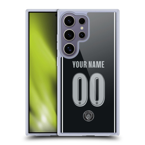 Custom Customised Personalised Manchester City Man City FC 2025/26 Badge Kit Away Soft Gel Case for Samsung Galaxy S25 Ultra