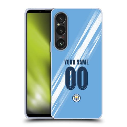 Custom Customised Personalised Manchester City Man City FC 2025/26 Badge Kit Home Soft Gel Case for Sony Xperia 1 VI 5G