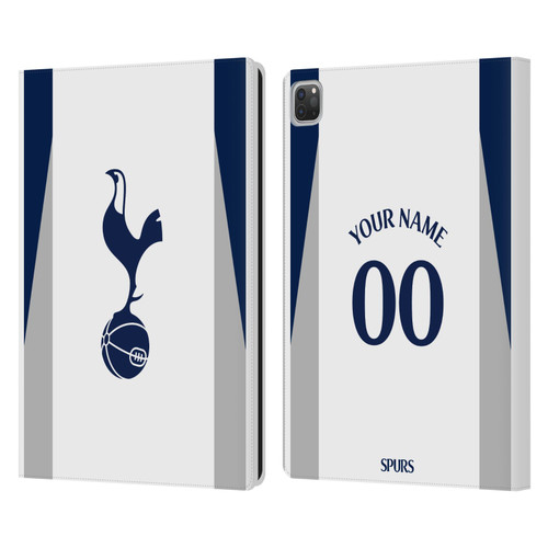 Custom Customised Personalised Tottenham Hotspur F.C. 2025/26 Badge Kit Home Leather Book Wallet Case Cover For Apple iPad Pro 12.9 2020/2021/2022