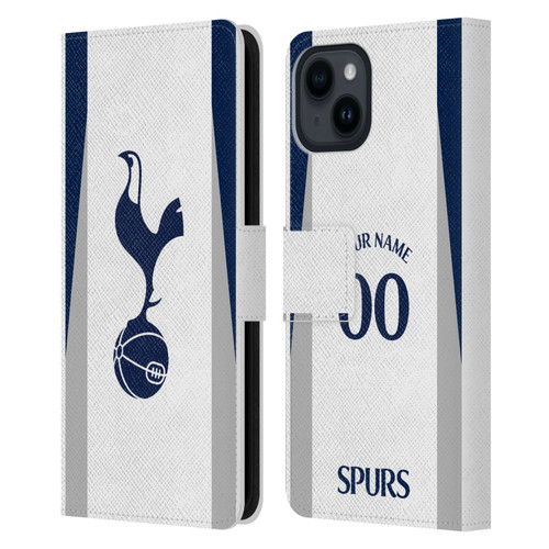 Custom Customised Personalised Tottenham Hotspur F.C. 2025/26 Badge Kit Home Leather Book Wallet Case Cover For Apple iPhone 15 Custom Customised Personalised Tottenham Hotspur F.C. 2025/26 Badge Kit Home Leather Book Wallet Case Cover For Apple iPhone 15
