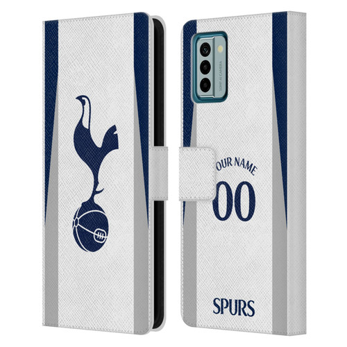 Custom Customised Personalised Tottenham Hotspur F.C. 2025/26 Badge Kit Home Leather Book Wallet Case Cover For Nokia G42