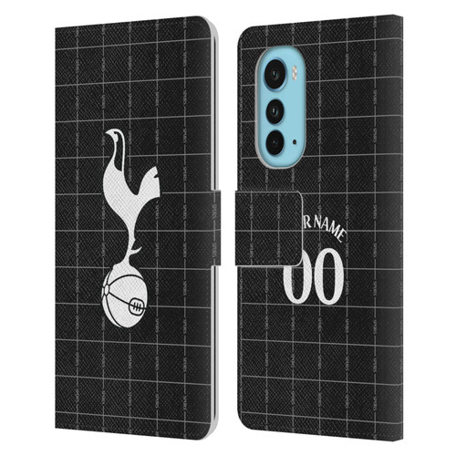 Custom Customised Personalised Tottenham Hotspur F.C. 2025/26 Badge Kit Away Leather Book Wallet Case Cover For Motorola Edge (2022)