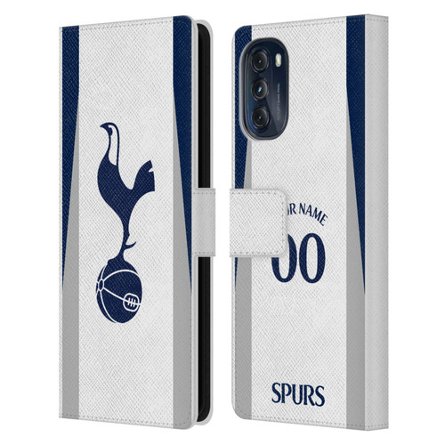 Custom Customised Personalised Tottenham Hotspur F.C. 2025/26 Badge Kit Home Leather Book Wallet Case Cover For Motorola Moto G (2022)