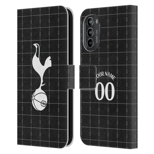 Custom Customised Personalised Tottenham Hotspur F.C. 2025/26 Badge Kit Away Leather Book Wallet Case Cover For Motorola Moto G82 5G