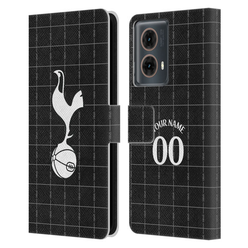 Custom Customised Personalised Tottenham Hotspur F.C. 2025/26 Badge Kit Away Leather Book Wallet Case Cover For Motorola Moto G85