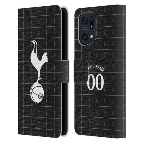 Custom Customised Personalised Tottenham Hotspur F.C. 2025/26 Badge Kit Away Leather Book Wallet Case Cover For OPPO Find X5