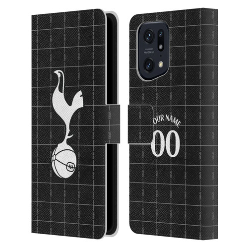 Custom Customised Personalised Tottenham Hotspur F.C. 2025/26 Badge Kit Away Leather Book Wallet Case Cover For OPPO Find X5 Pro