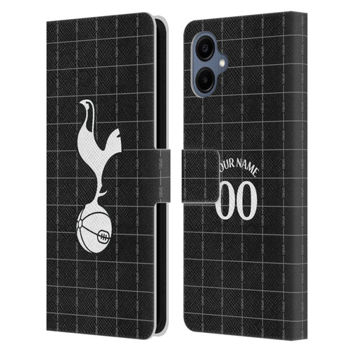 Custom Customised Personalised Tottenham Hotspur F.C. 2025/26 Badge Kit Away Leather Book Wallet Case Cover For Samsung Galaxy A06 4G
