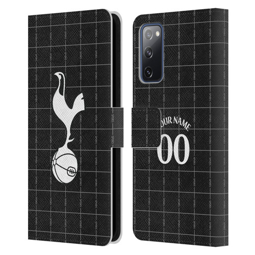 Custom Customised Personalised Tottenham Hotspur F.C. 2025/26 Badge Kit Away Leather Book Wallet Case Cover For Samsung Galaxy S20 FE / 5G