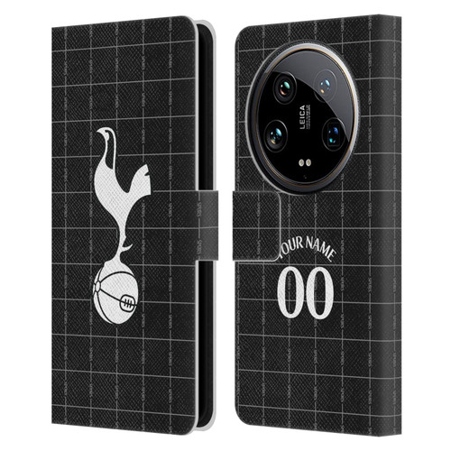 Custom Customised Personalised Tottenham Hotspur F.C. 2025/26 Badge Kit Away Leather Book Wallet Case Cover For Xiaomi 14 Ultra