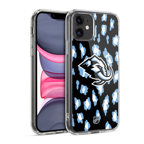 NHL Utah Mammoth Leopard Pattern Soft Gel Case for Apple iPhone 11