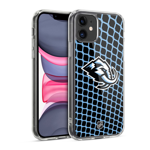 NHL Utah Mammoth Net Pattern Soft Gel Case for Apple iPhone 11