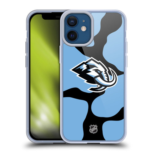 NHL Utah Mammoth Cow Pattern Soft Gel Case for Apple iPhone 12 Mini