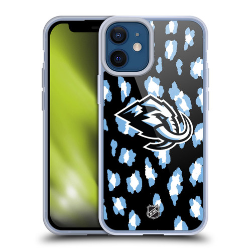 NHL Utah Mammoth Leopard Pattern Soft Gel Case for Apple iPhone 12 Mini