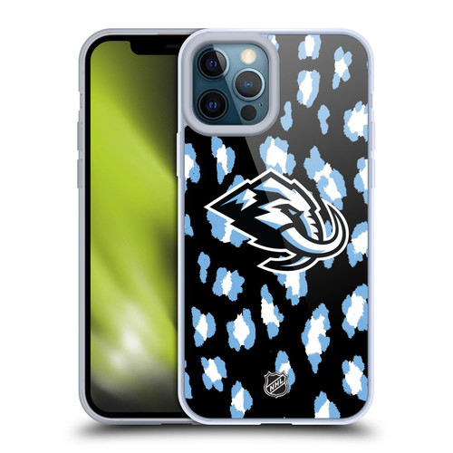 NHL Utah Mammoth Leopard Pattern Soft Gel Case for Apple iPhone 12 Pro Max