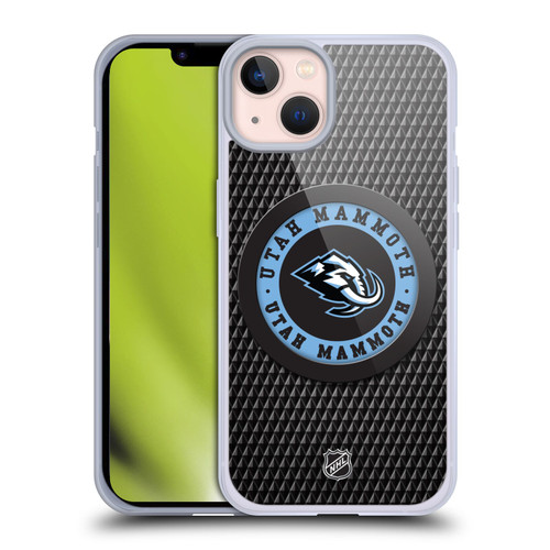 NHL Utah Mammoth Puck Texture Soft Gel Case for Apple iPhone 13