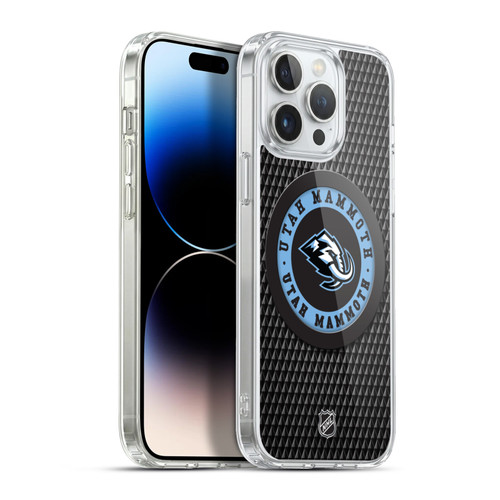 NHL Utah Mammoth Puck Texture Soft Gel Case for Apple iPhone 13 Pro Max & MagSafe