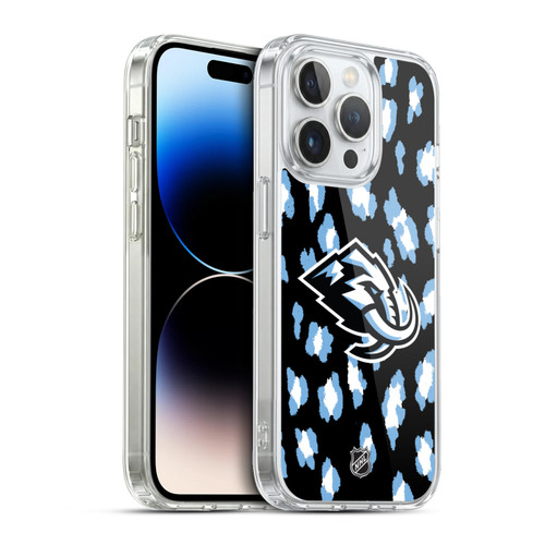 NHL Utah Mammoth Leopard Pattern Soft Gel Case for Apple iPhone 13 Pro & MagSafe