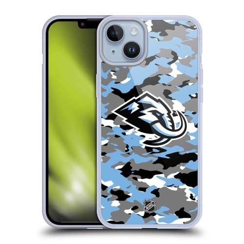 NHL Utah Mammoth Camouflage Soft Gel Case for Apple iPhone 14 Plus
