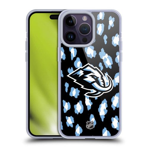 NHL Utah Mammoth Leopard Pattern Soft Gel Case for Apple iPhone 14 Pro Max