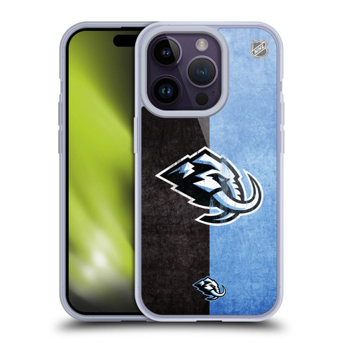 NHL Utah Mammoth Half Distressed Soft Gel Case for Apple iPhone 14 Pro