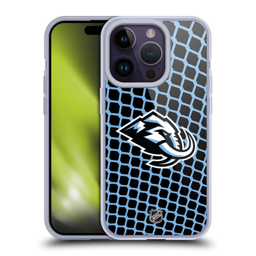 NHL Utah Mammoth Net Pattern Soft Gel Case for Apple iPhone 14 Pro
