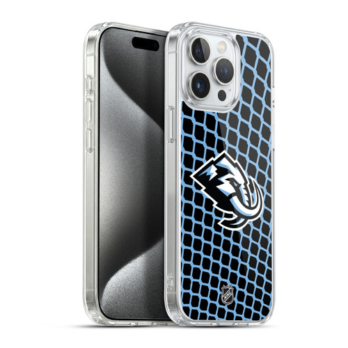 NHL Utah Mammoth Net Pattern Soft Gel Case for Apple iPhone 15 Pro Max & MagSafe