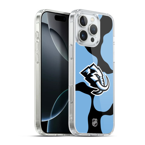 NHL Utah Mammoth Cow Pattern Soft Gel Case for Apple iPhone 16 Pro Max & MagSafe