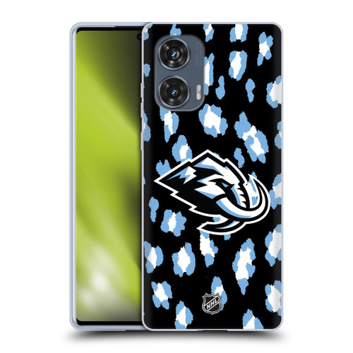 NHL Utah Mammoth Leopard Pattern Soft Gel Case for Motorola Edge 50 Fusion