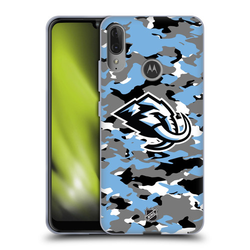 NHL Utah Mammoth Camouflage Soft Gel Case for Motorola Moto E6 Plus