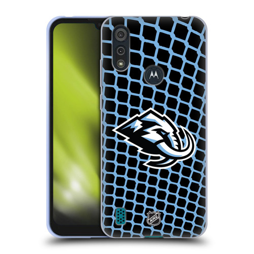 NHL Utah Mammoth Net Pattern Soft Gel Case for Motorola Moto E6s (2020)