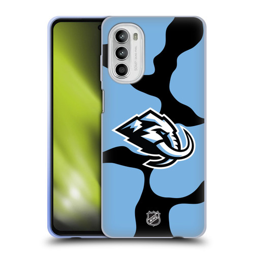 NHL Utah Mammoth Cow Pattern Soft Gel Case for Motorola Moto G52