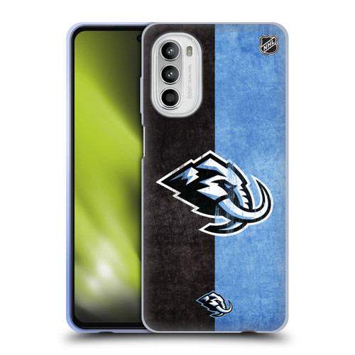 NHL Utah Mammoth Half Distressed Soft Gel Case for Motorola Moto G52
