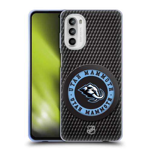 NHL Utah Mammoth Puck Texture Soft Gel Case for Motorola Moto G52