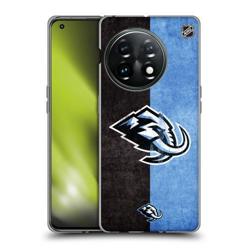 NHL Utah Mammoth Half Distressed Soft Gel Case for OnePlus 11 5G