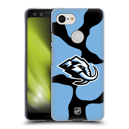 NHL Utah Mammoth Cow Pattern Soft Gel Case for Google Pixel 3