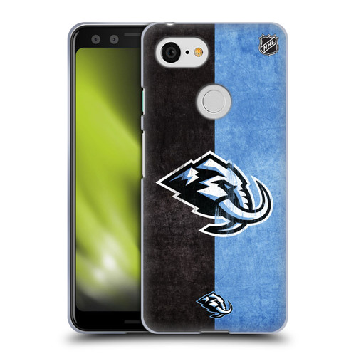NHL Utah Mammoth Half Distressed Soft Gel Case for Google Pixel 3