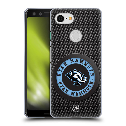 NHL Utah Mammoth Puck Texture Soft Gel Case for Google Pixel 3