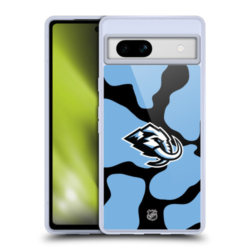 NHL Utah Mammoth Cow Pattern Soft Gel Case for Google Pixel 7a