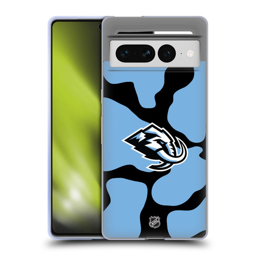 NHL Utah Mammoth Cow Pattern Soft Gel Case for Google Pixel 7 Pro