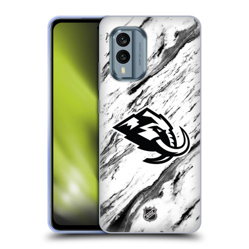 NHL Utah Mammoth Marble Soft Gel Case for Nokia X30