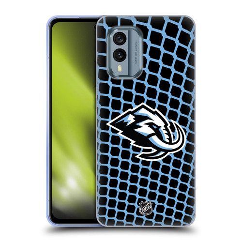 NHL Utah Mammoth Net Pattern Soft Gel Case for Nokia X30